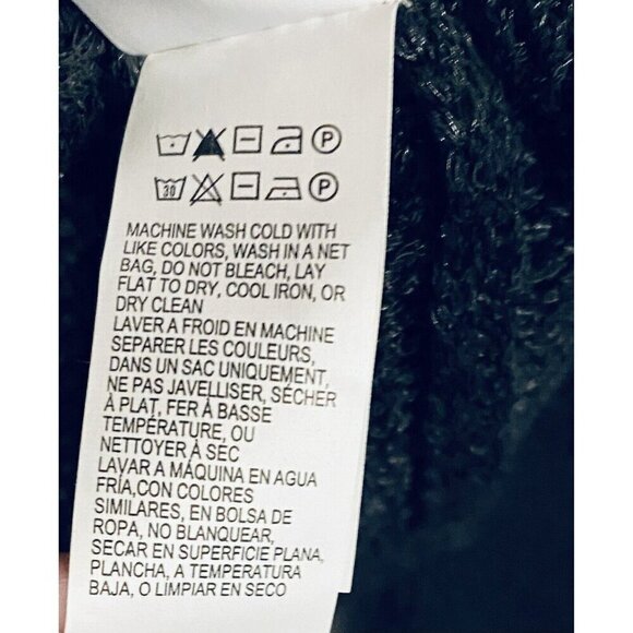 Lucky Brand Sweater Womens XL Charcoal Gray Pointelle Crew Neck Pullover - Picture 6 of 7